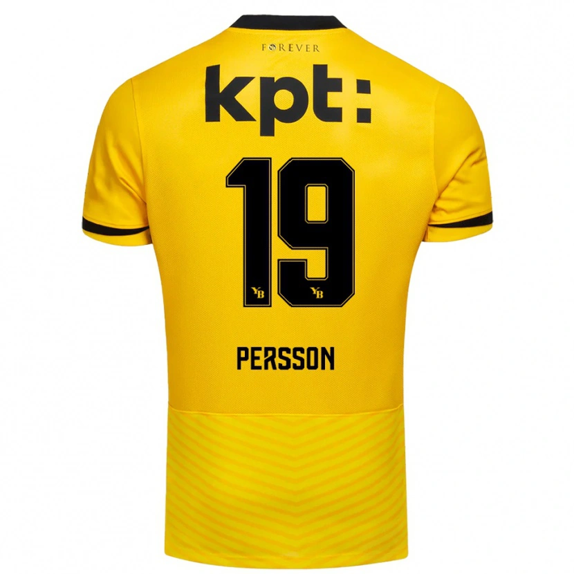 Danxen Kinder Noah Persson #19 Gelb Schwarz Heimtrikot Trikot 2025/26 T-Shirt Schweiz