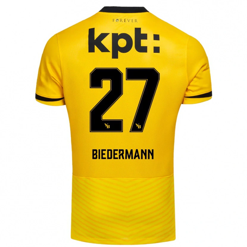 Danxen Kinder Tamara Biedermann #27 Gelb Schwarz Heimtrikot Trikot 2025/26 T-Shirt Schweiz