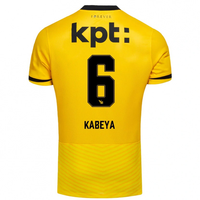 Danxen Kinder Benjamin Kabeya #6 Gelb Schwarz Heimtrikot Trikot 2025/26 T-Shirt Schweiz
