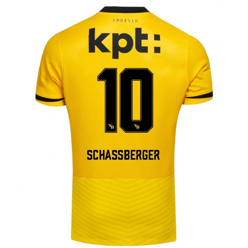 Danxen Kinder Julia Schassberger #10 Gelb Schwarz Heimtrikot Trikot 2025/26 T-Shirt Schweiz