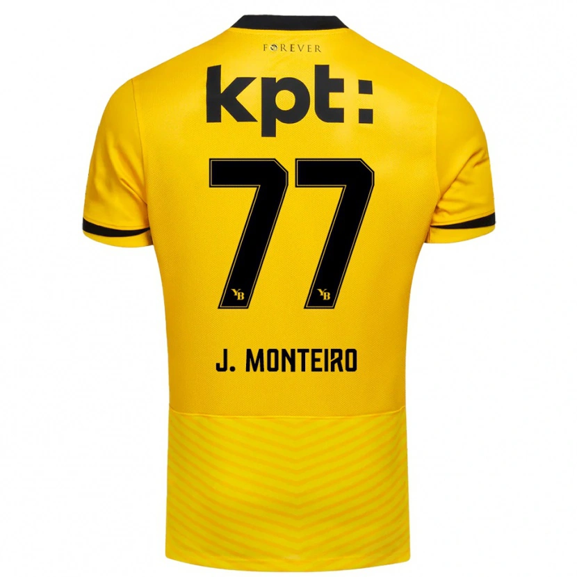 Danxen Kinder Joël Monteiro #77 Gelb Schwarz Heimtrikot Trikot 2025/26 T-Shirt Schweiz