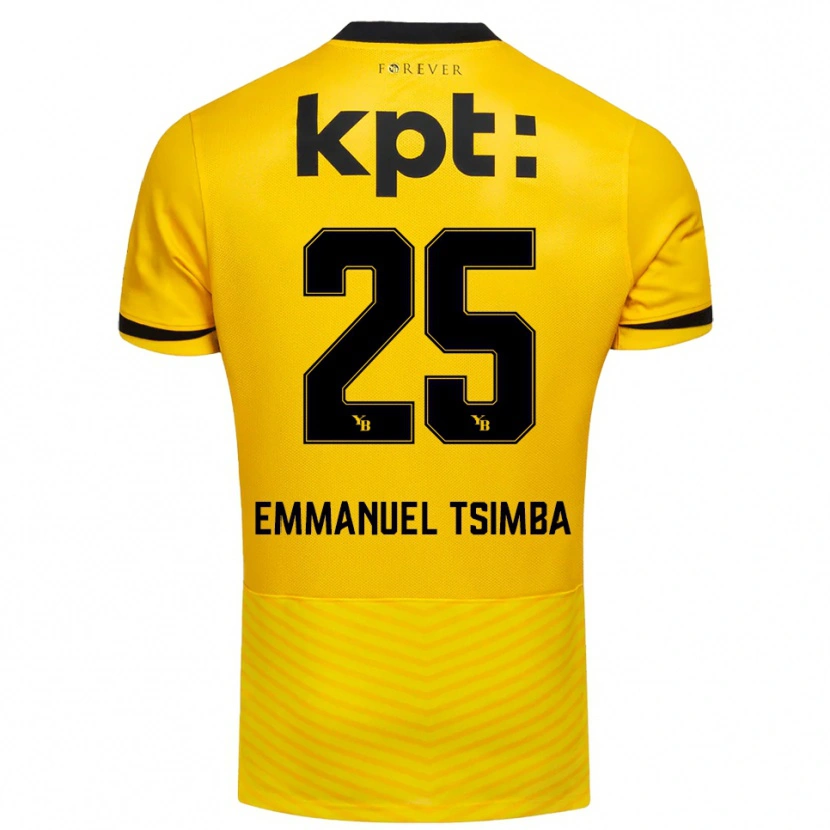 Danxen Kinder Felix Emmanuel Tsimba #25 Gelb Schwarz Heimtrikot Trikot 2025/26 T-Shirt Schweiz