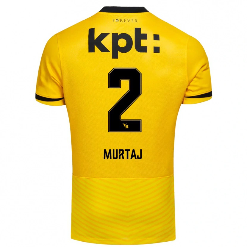 Danxen Kinder Auron Murtaj #2 Gelb Schwarz Heimtrikot Trikot 2025/26 T-Shirt Schweiz