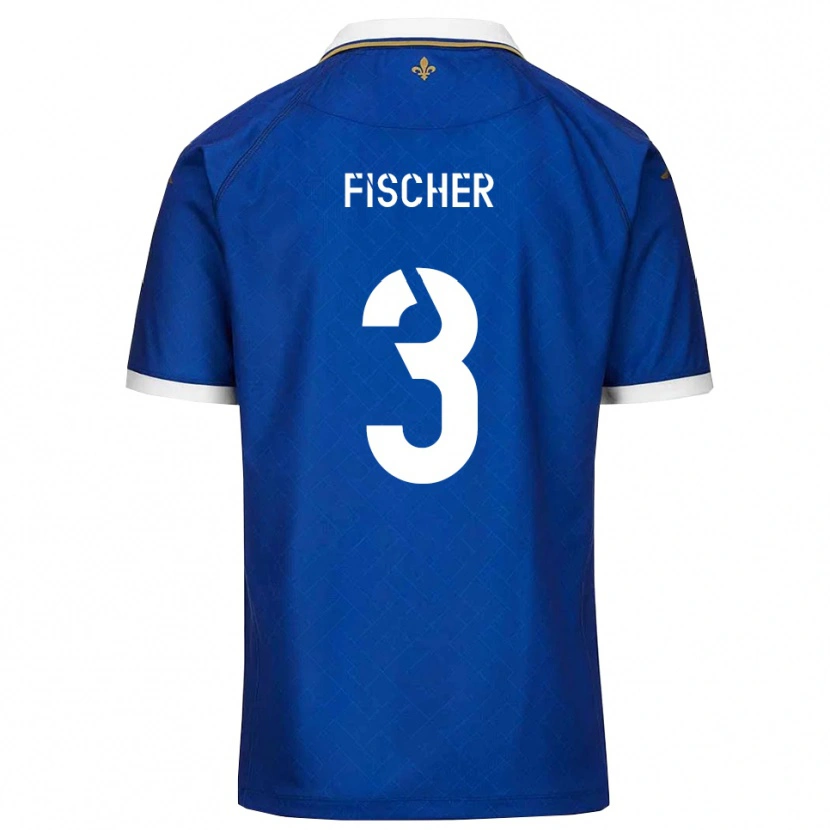 Danxen Kinder Mathias Fischer #3 Blau Gold Heimtrikot Trikot 2025/26 T-Shirt Schweiz