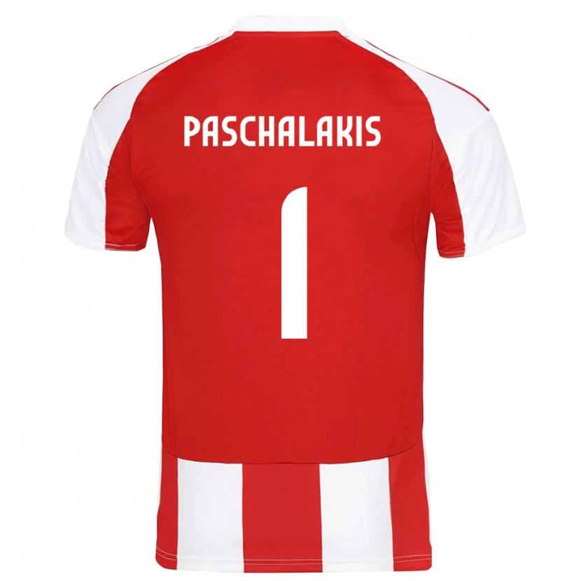 Danxen Kinder Alexandros Paschalakis #1 Rot Weiß Heimtrikot Trikot 2025/26 T-Shirt Schweiz
