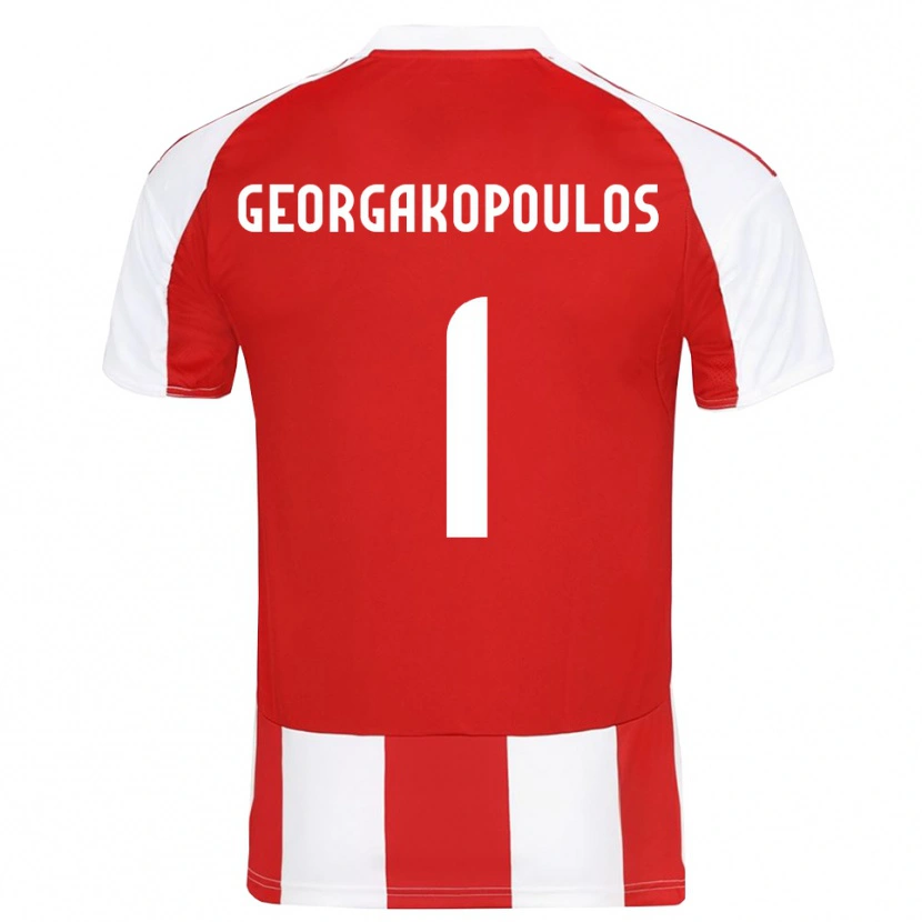 Danxen Kinder Iason Georgakopoulos #1 Rot Weiß Heimtrikot Trikot 2025/26 T-Shirt Schweiz