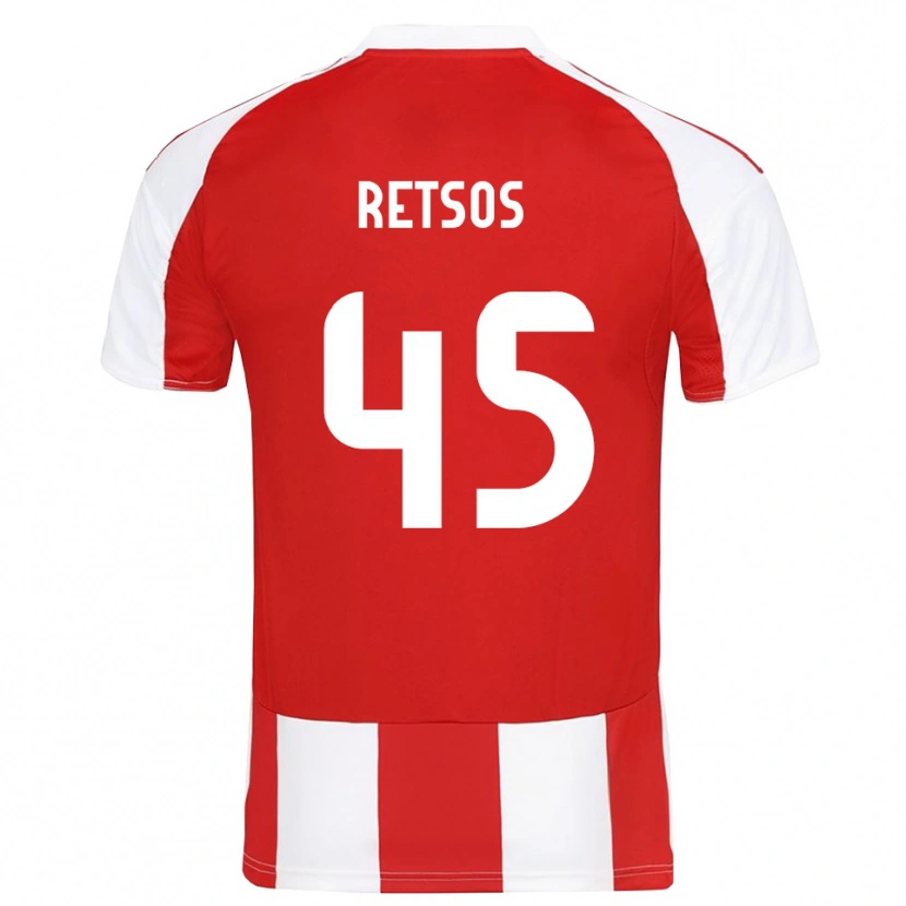 Danxen Kinder Panagiotis Retsos #45 Rot Weiß Heimtrikot Trikot 2025/26 T-Shirt Schweiz