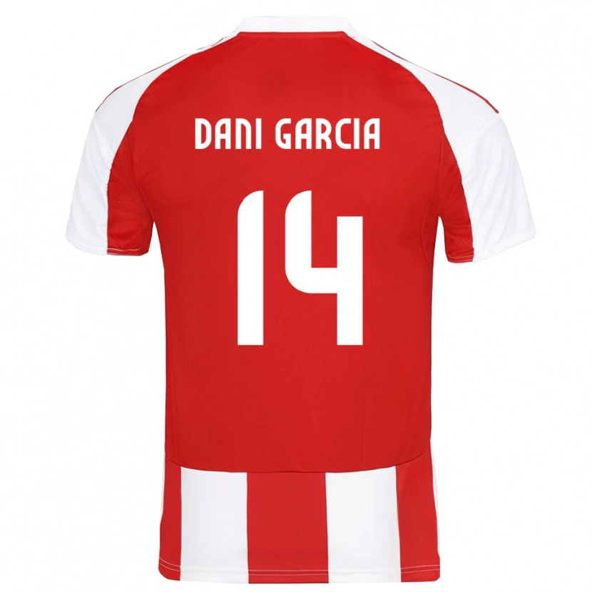 Danxen Kinder Dani García #14 Rot Weiß Heimtrikot Trikot 2025/26 T-Shirt Schweiz