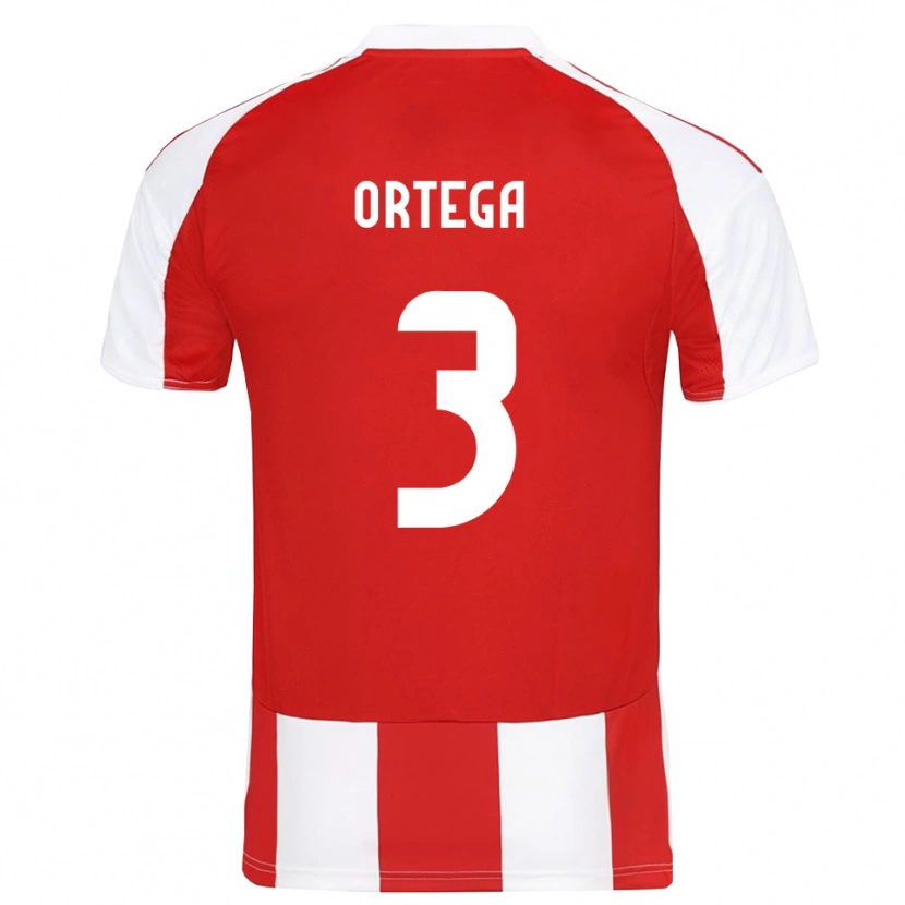 Danxen Kinder Francisco Ortega #3 Rot Weiß Heimtrikot Trikot 2025/26 T-Shirt Schweiz