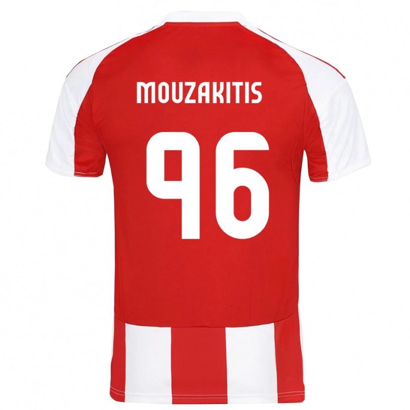 Danxen Kinder Christos Mouzakitis #96 Rot Weiß Heimtrikot Trikot 2025/26 T-Shirt Schweiz