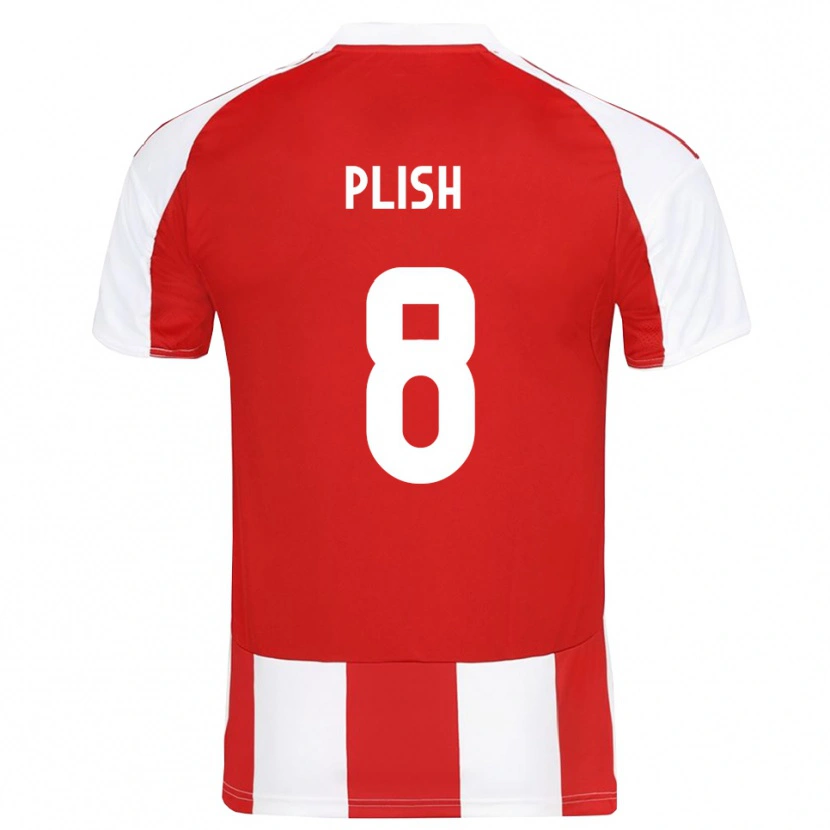 Danxen Kinder Konstantin Plish #8 Rot Weiß Heimtrikot Trikot 2025/26 T-Shirt Schweiz