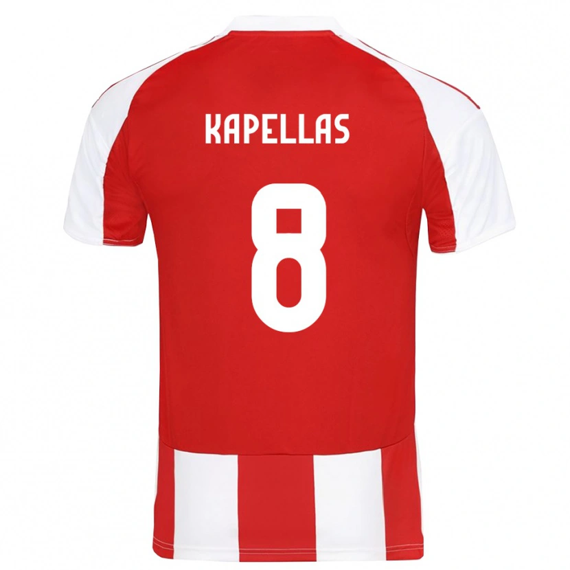 Danxen Kinder Christos Kapellas #8 Rot Weiß Heimtrikot Trikot 2025/26 T-Shirt Schweiz