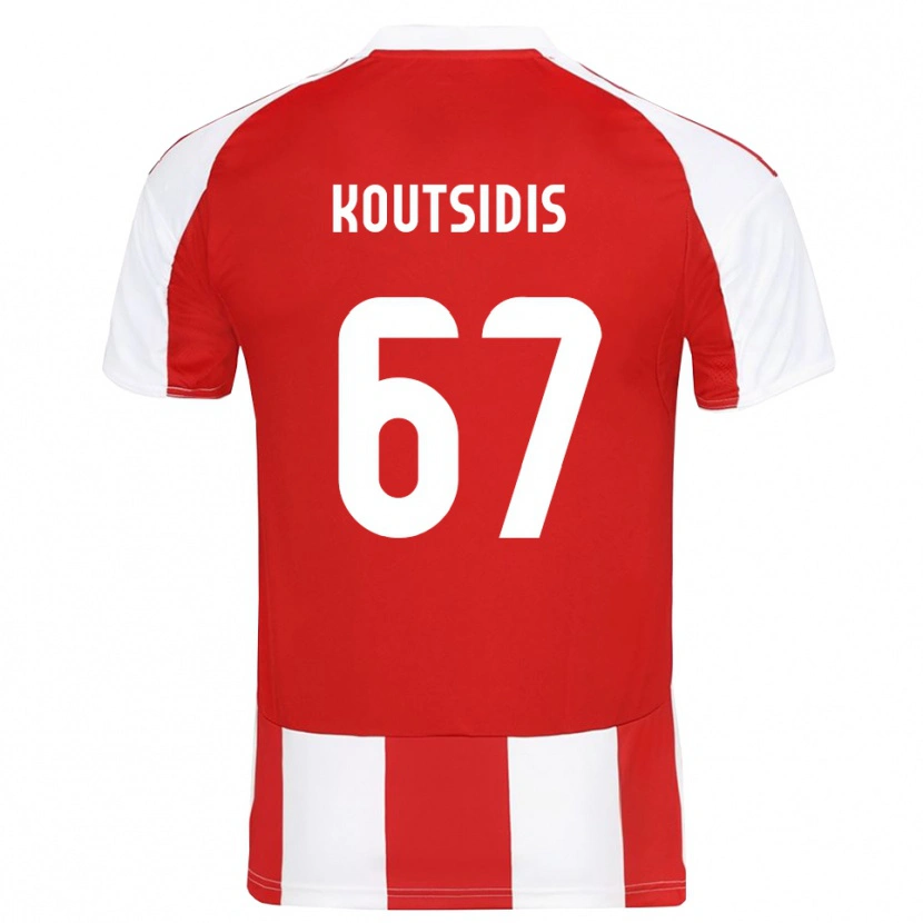 Danxen Kinder Isidoros Koutsidis #67 Rot Weiß Heimtrikot Trikot 2025/26 T-Shirt Schweiz