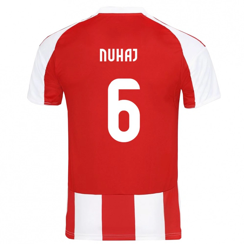 Danxen Kinder Fabjano Nuhaj #6 Rot Weiß Heimtrikot Trikot 2025/26 T-Shirt Schweiz