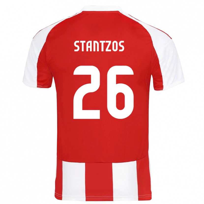 Danxen Kinder Athanasios Stantzos #26 Rot Weiß Heimtrikot Trikot 2025/26 T-Shirt Schweiz