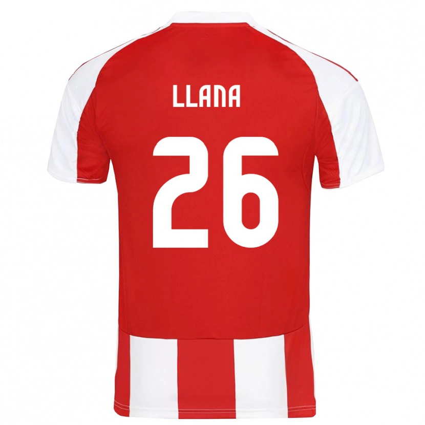 Danxen Kinder Andreas Llana #26 Rot Weiß Heimtrikot Trikot 2025/26 T-Shirt Schweiz
