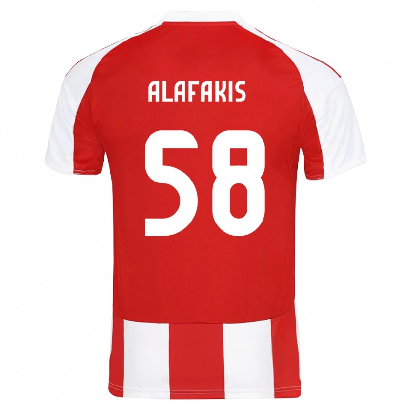 Danxen Kinder Nektarios Alafakis #58 Rot Weiß Heimtrikot Trikot 2025/26 T-Shirt Schweiz
