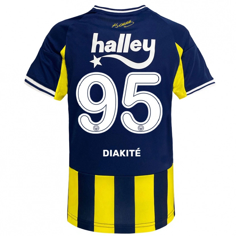 Danxen Kinder Mariam Diakité #95 Gelb Marineblau Weiß Heimtrikot Trikot 2025/26 T-Shirt Schweiz