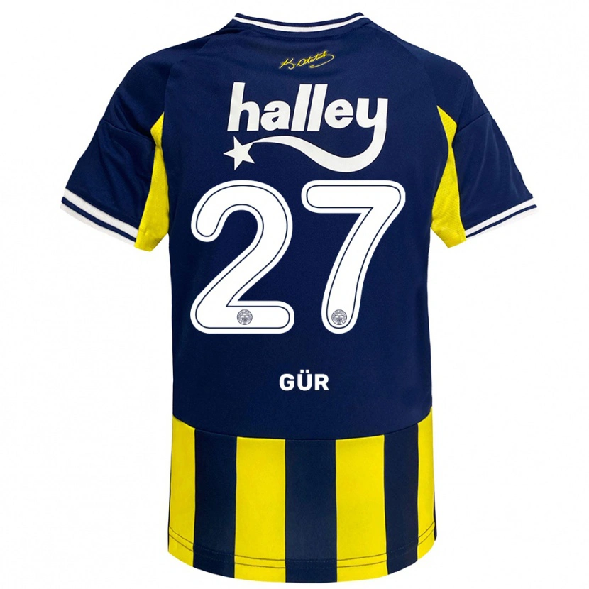 Danxen Kinder Ata Gür #27 Gelb Marineblau Weiß Heimtrikot Trikot 2025/26 T-Shirt Schweiz