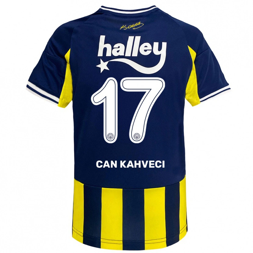 Danxen Kinder İrfan Can Kahveci #17 Gelb Marineblau Weiß Heimtrikot Trikot 2025/26 T-Shirt Schweiz