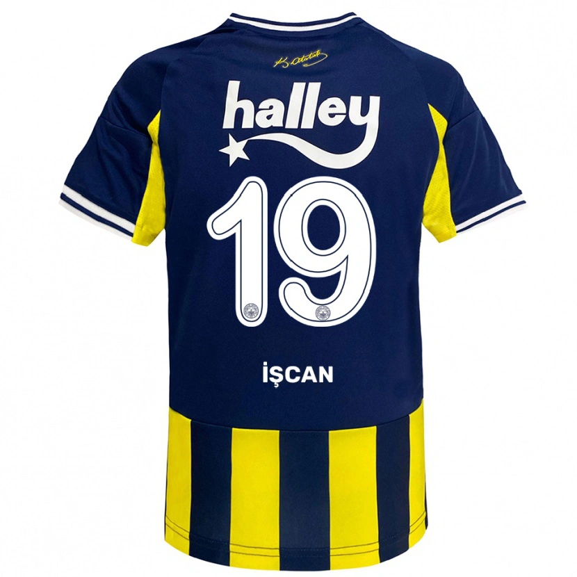 Danxen Kinder Berkay İşcan #19 Gelb Marineblau Weiß Heimtrikot Trikot 2025/26 T-Shirt Schweiz