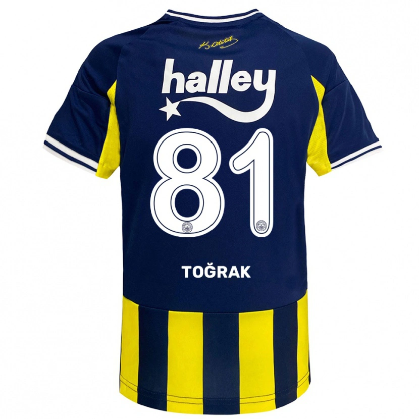 Danxen Kinder Şükür Toğrak #81 Gelb Marineblau Weiß Heimtrikot Trikot 2025/26 T-Shirt Schweiz