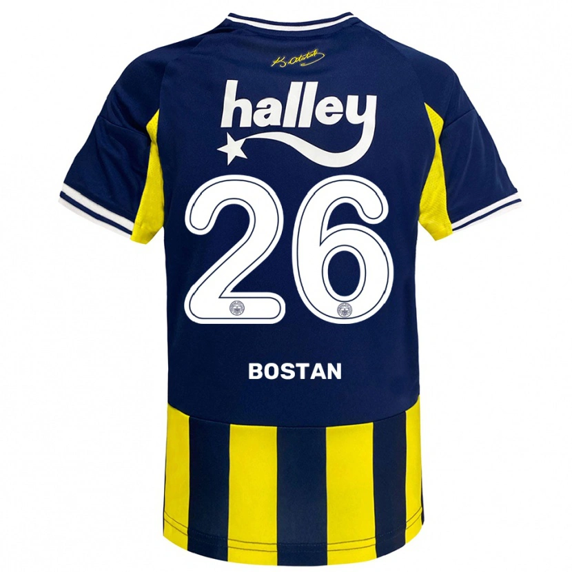 Danxen Kinder Anil Bostan #26 Gelb Marineblau Weiß Heimtrikot Trikot 2025/26 T-Shirt Schweiz