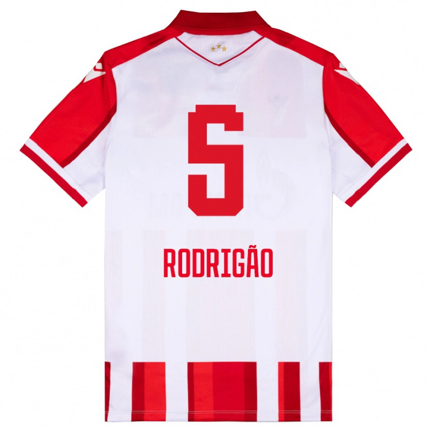 Danxen Kinder Rodrigão #5 Rot Weiß Heimtrikot Trikot 2025/26 T-Shirt Schweiz