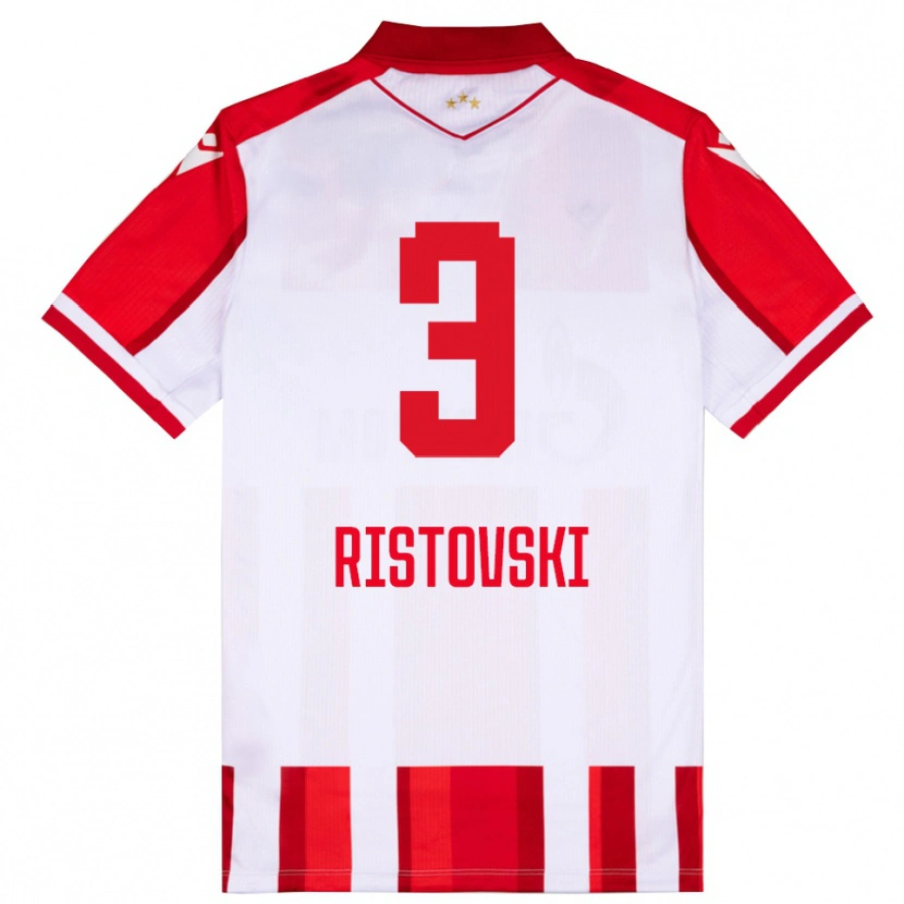 Danxen Kinder Gorazd Ristovski #3 Rot Weiß Heimtrikot Trikot 2025/26 T-Shirt Schweiz
