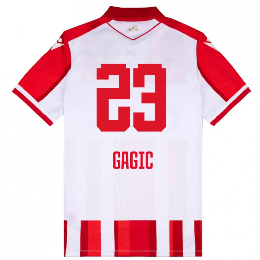 Danxen Kinder Matija Gagic #23 Rot Weiß Heimtrikot Trikot 2025/26 T-Shirt Schweiz