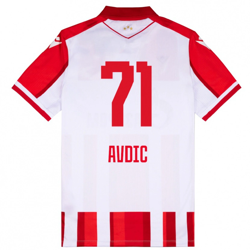 Danxen Kinder Adem Avdic #71 Rot Weiß Heimtrikot Trikot 2025/26 T-Shirt Schweiz