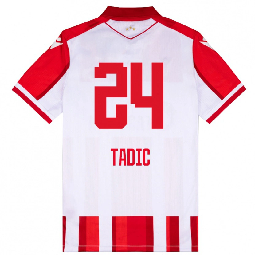 Danxen Kinder Ilija Tadic #24 Rot Weiß Heimtrikot Trikot 2025/26 T-Shirt Schweiz