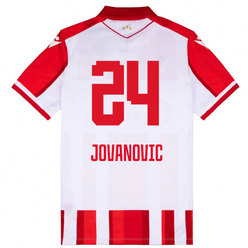 Danxen Kinder Luka Jovanovic #24 Rot Weiß Heimtrikot Trikot 2025/26 T-Shirt Schweiz