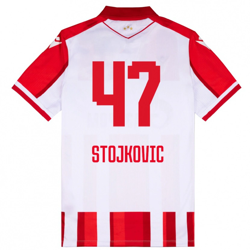 Danxen Kinder Strahinja Stojkovic #47 Rot Weiß Heimtrikot Trikot 2025/26 T-Shirt Schweiz