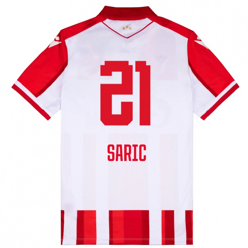 Danxen Kinder Dimitrije Saric #21 Rot Weiß Heimtrikot Trikot 2025/26 T-Shirt Schweiz