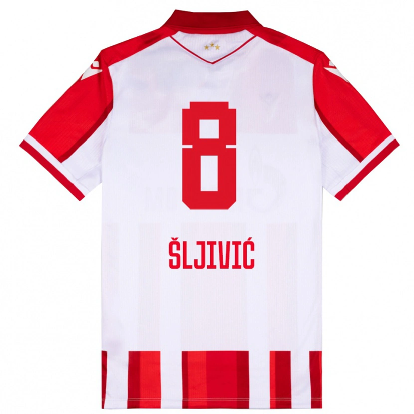 Danxen Kinder Jovan Sljivic #8 Rot Weiß Heimtrikot Trikot 2025/26 T-Shirt Schweiz