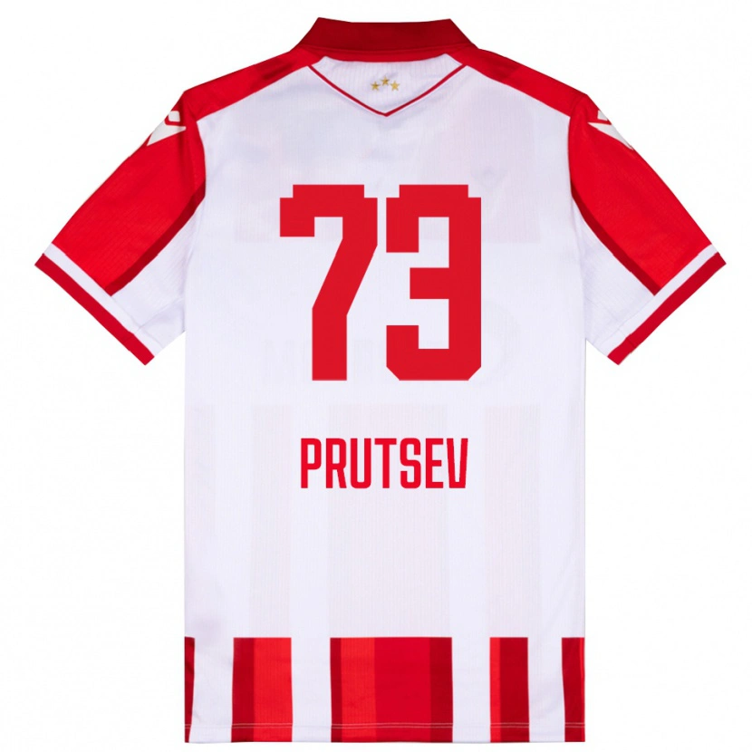 Danxen Kinder Egor Prutsev #73 Rot Weiß Heimtrikot Trikot 2025/26 T-Shirt Schweiz