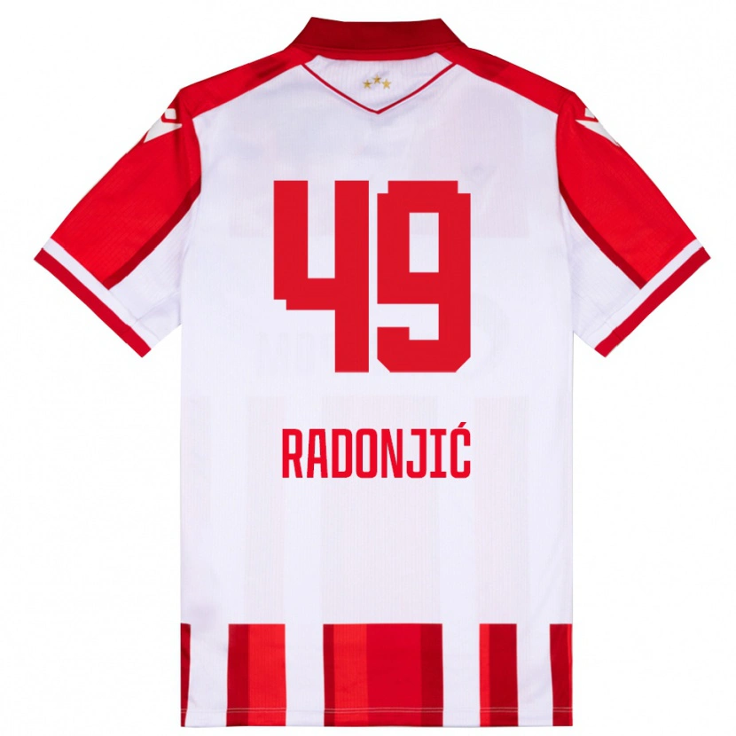 Danxen Kinder Nemanja Radonjić #49 Rot Weiß Heimtrikot Trikot 2025/26 T-Shirt Schweiz