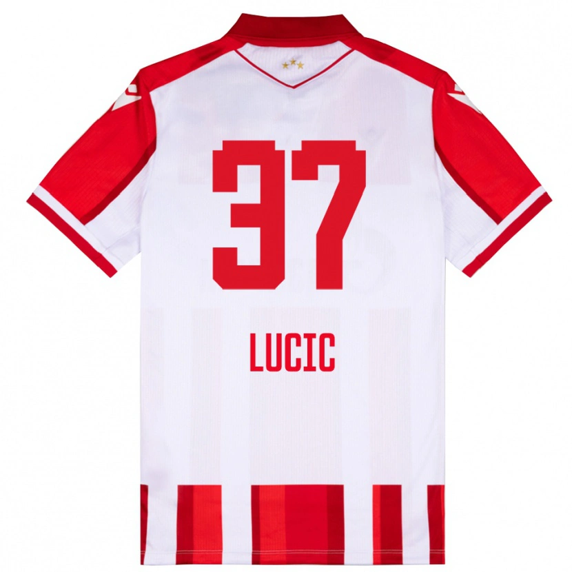 Danxen Kinder Vladimir Lucic #37 Rot Weiß Heimtrikot Trikot 2025/26 T-Shirt Schweiz