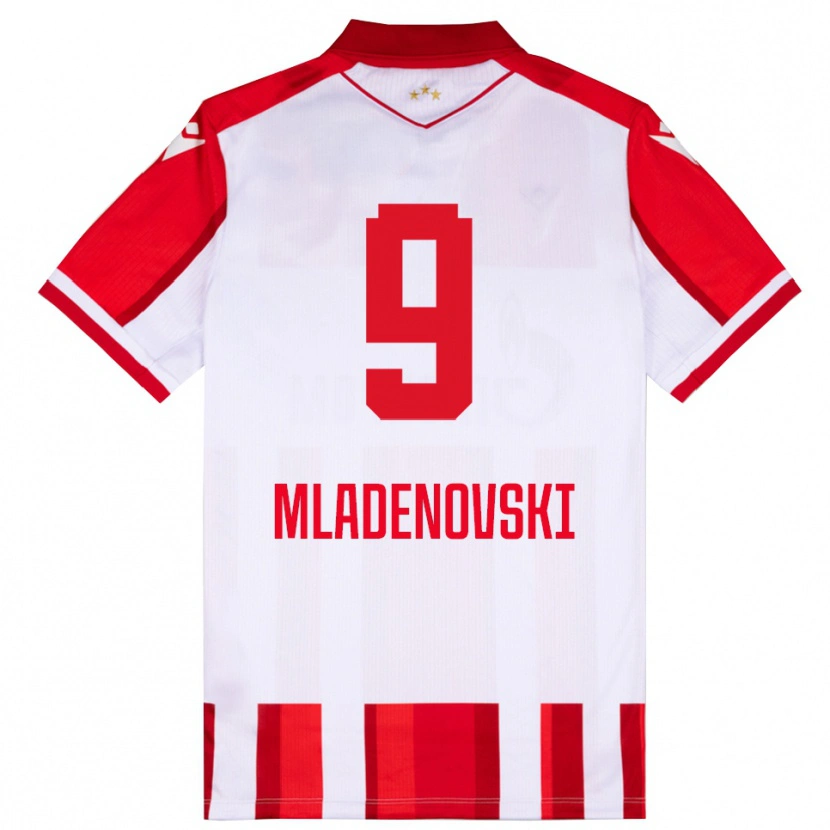 Danxen Kinder Stefan Mladenovski #9 Rot Weiß Heimtrikot Trikot 2025/26 T-Shirt Schweiz