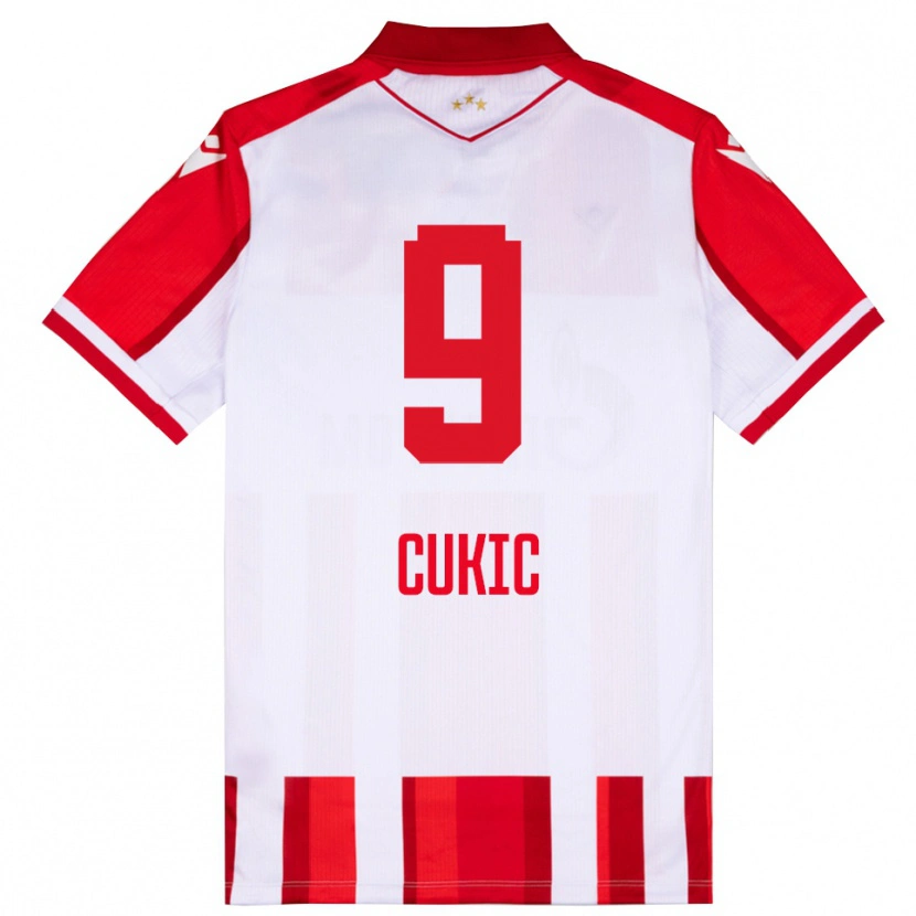 Danxen Kinder Vesko Cukic #9 Rot Weiß Heimtrikot Trikot 2025/26 T-Shirt Schweiz