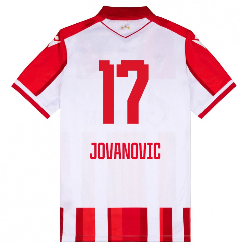 Danxen Kinder Dusan Jovanovic #17 Rot Weiß Heimtrikot Trikot 2025/26 T-Shirt Schweiz