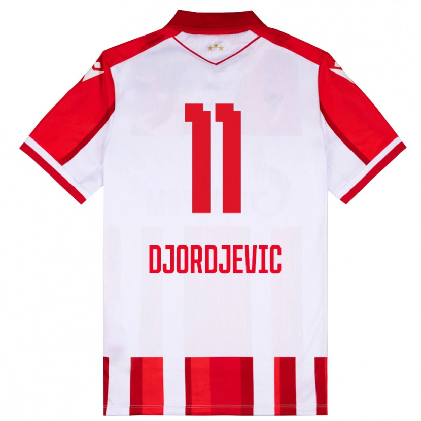 Danxen Kinder Uros Djordjevic #11 Rot Weiß Heimtrikot Trikot 2025/26 T-Shirt Schweiz