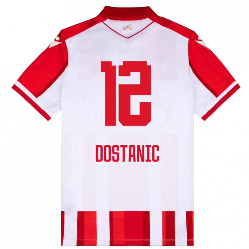Danxen Kinder Filip Dostanic #12 Rot Weiß Heimtrikot Trikot 2025/26 T-Shirt Schweiz