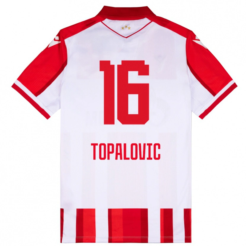 Danxen Kinder Todor Topalovic #16 Rot Weiß Heimtrikot Trikot 2025/26 T-Shirt Schweiz
