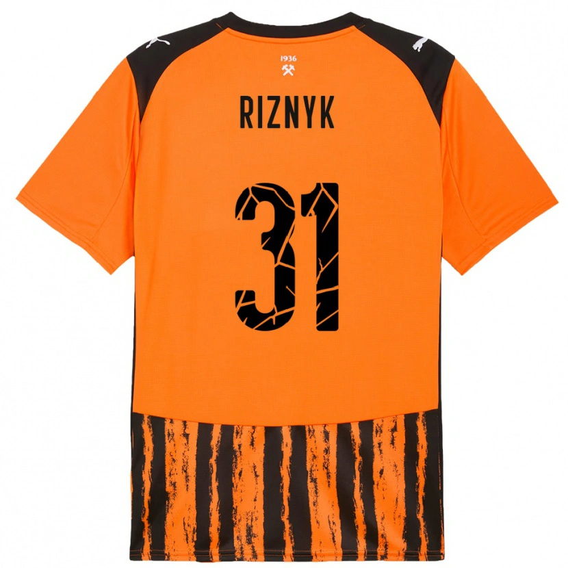 Danxen Kinder Dmytro Riznyk #31 Orange Schwarz Heimtrikot Trikot 2025/26 T-Shirt Schweiz