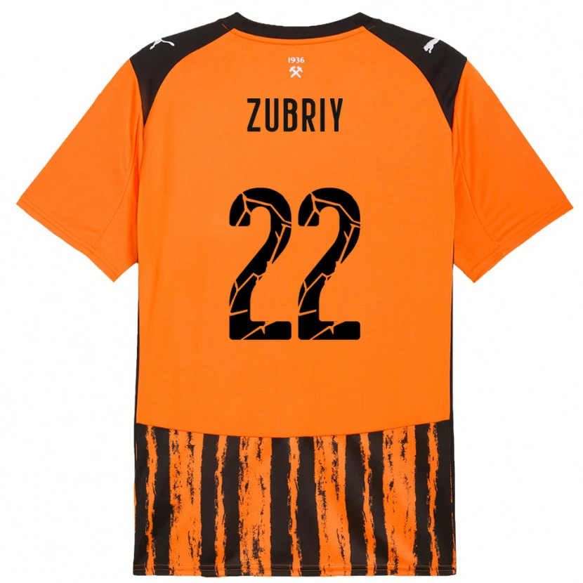 Danxen Kinder Artem Zubriy #22 Orange Schwarz Heimtrikot Trikot 2025/26 T-Shirt Schweiz