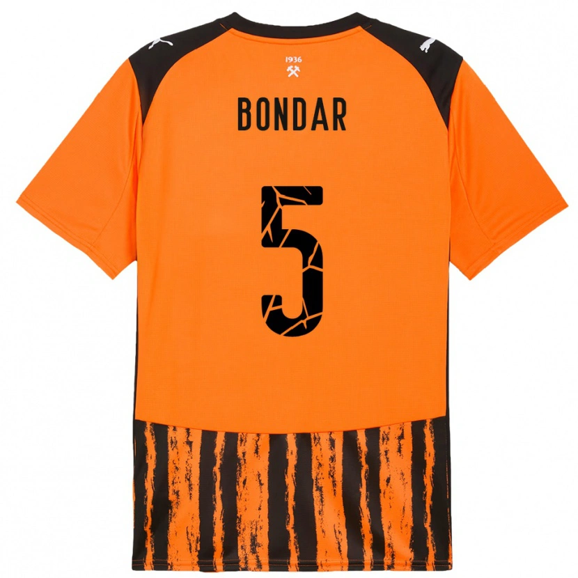 Danxen Kinder Valeriy Bondar #5 Orange Schwarz Heimtrikot Trikot 2025/26 T-Shirt Schweiz