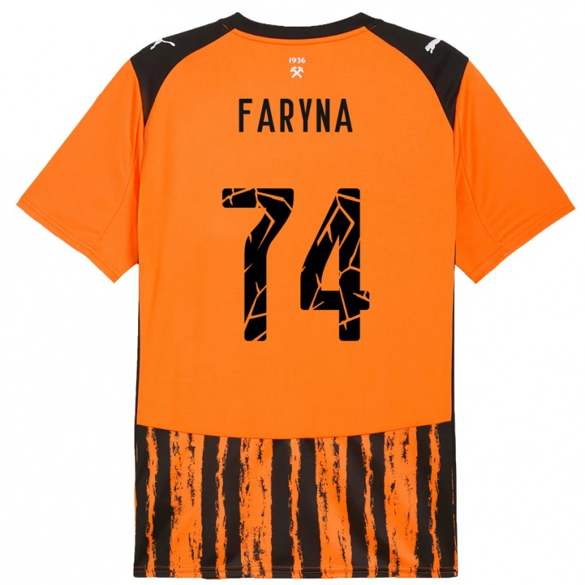 Danxen Kinder Maryan Faryna #74 Orange Schwarz Heimtrikot Trikot 2025/26 T-Shirt Schweiz