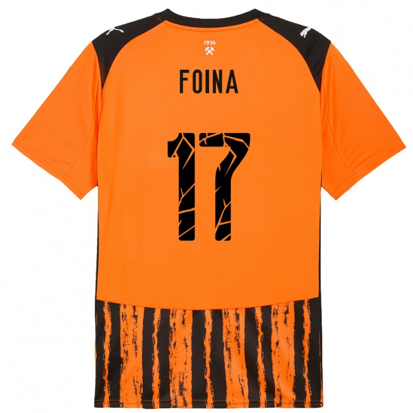 Danxen Kinder Arseniy Foina #17 Orange Schwarz Heimtrikot Trikot 2025/26 T-Shirt Schweiz